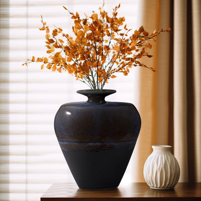 Neader Stoneware Vase, Elegant Matte Finish, Novelty, Stoneware, Ombre, Perfect for Any Room