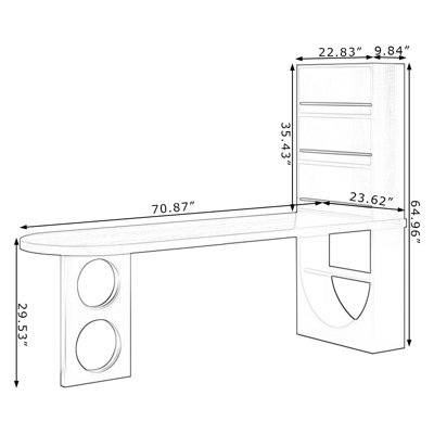 Black Rectangular Solid Wood desk