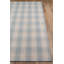 Tapis bleu clair en laine tissé à la main Plaid-27399743