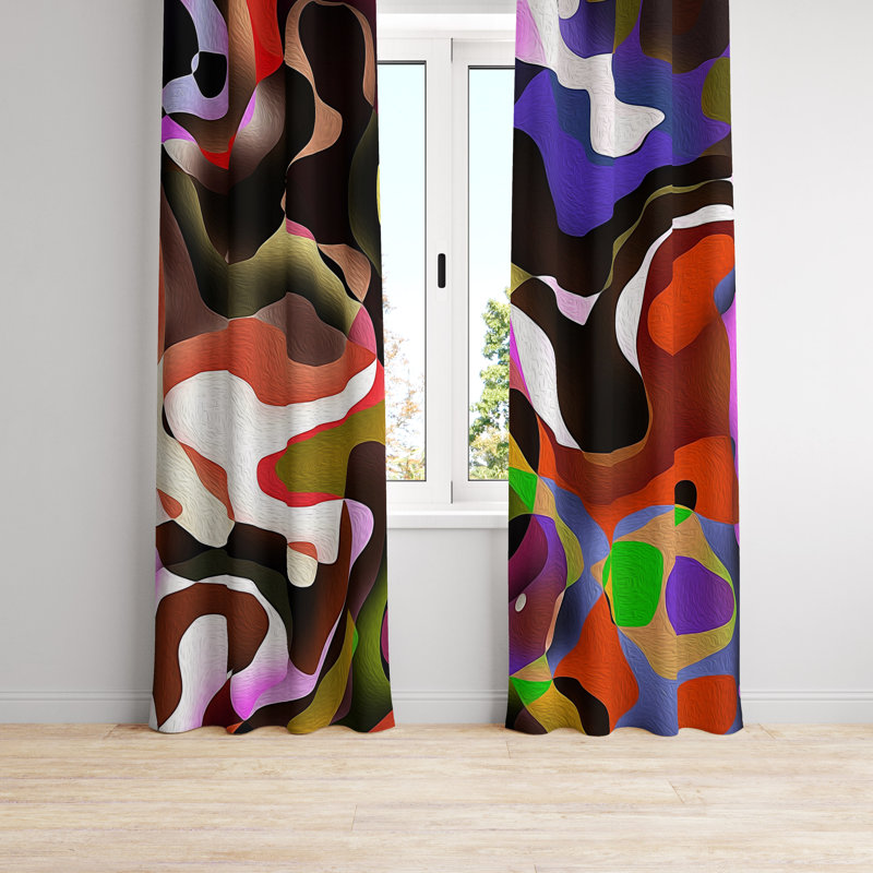 Semi Sheer Curtain Pair, 20" W x 52" L