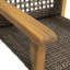 Ensemble de chaises de salle à manger en osier tissé à la main et en bois massif, parfait pour les rassemblements extérieurs et les sièges confortables
