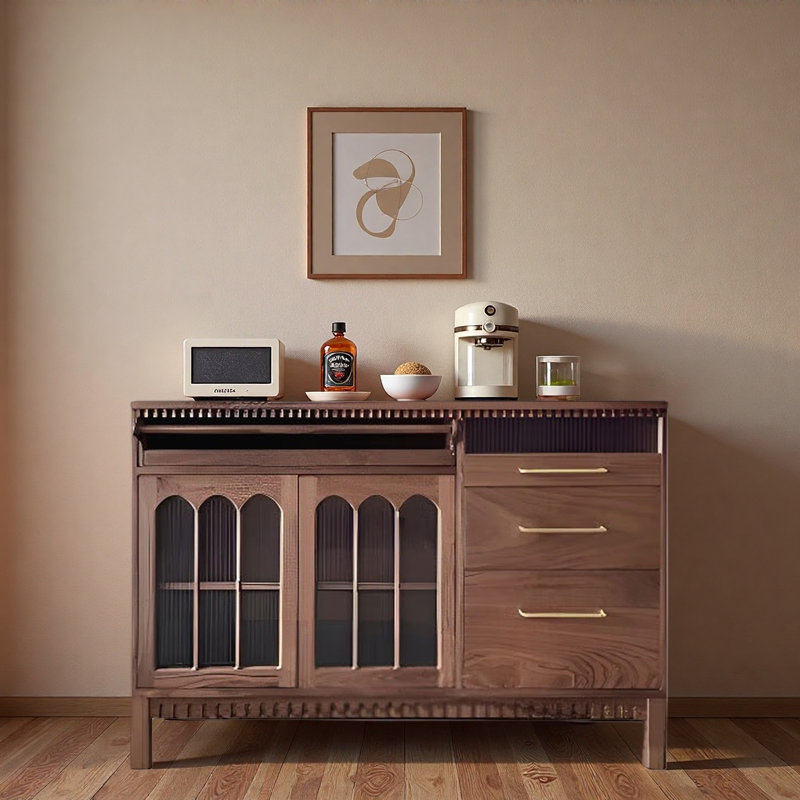 Buffet mural rétro français, H 35,43 po x l 47,24 po x P 17,72 po