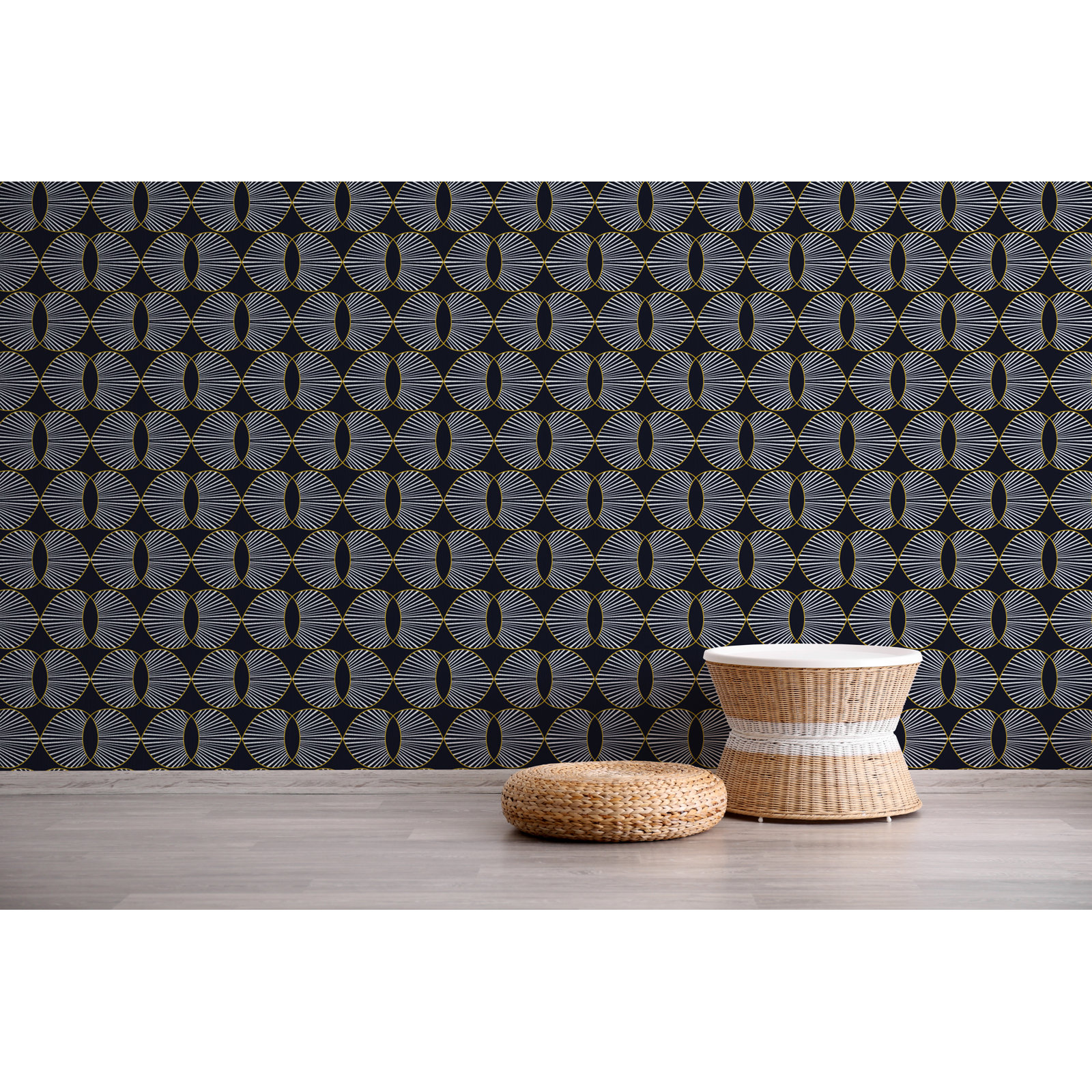 Lomé Wallpaper Roll, Onyx, Peel & Stick, Self-adhesive