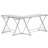 Techni Mobili L-Shaped Tempered Glass Top Computer Desk With Pull Out Keyboard Panel, Clear