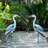 30-inch Heron Decoy - Standing Crane Sculpture, Outdoor Bird Art For Yard, Lawn, Patio, Porch, Pond & Pool, Garden Accessories, Backyard Accent, And Landscaping Decoration, Silver