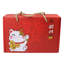 Ensemble de 2 bols en céramique rouge Maneki Neko 12 oz avec baguettes en bambou Lucky Cat