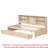 Twin Daybed With Side Bookshelves, Drawers, Charging, Natural Hue Size Tone-1270928659