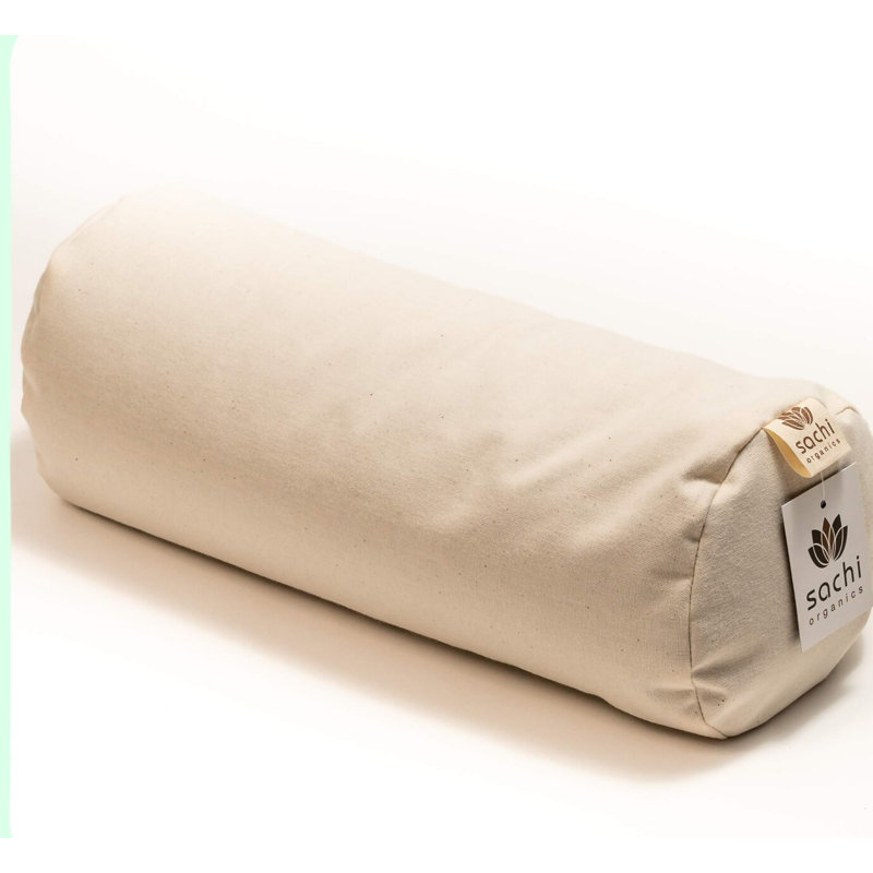 EcoComfort Neck Support Roll - Organic Buckwheat Cylinder Pillow for Travel, Sleeping, and Relaxation - Ergonomic Design for Pain Relief