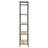 5 Bookcase In Industrial Look With Antique Oak And Sandy Grey Finish Versatile For Home Use