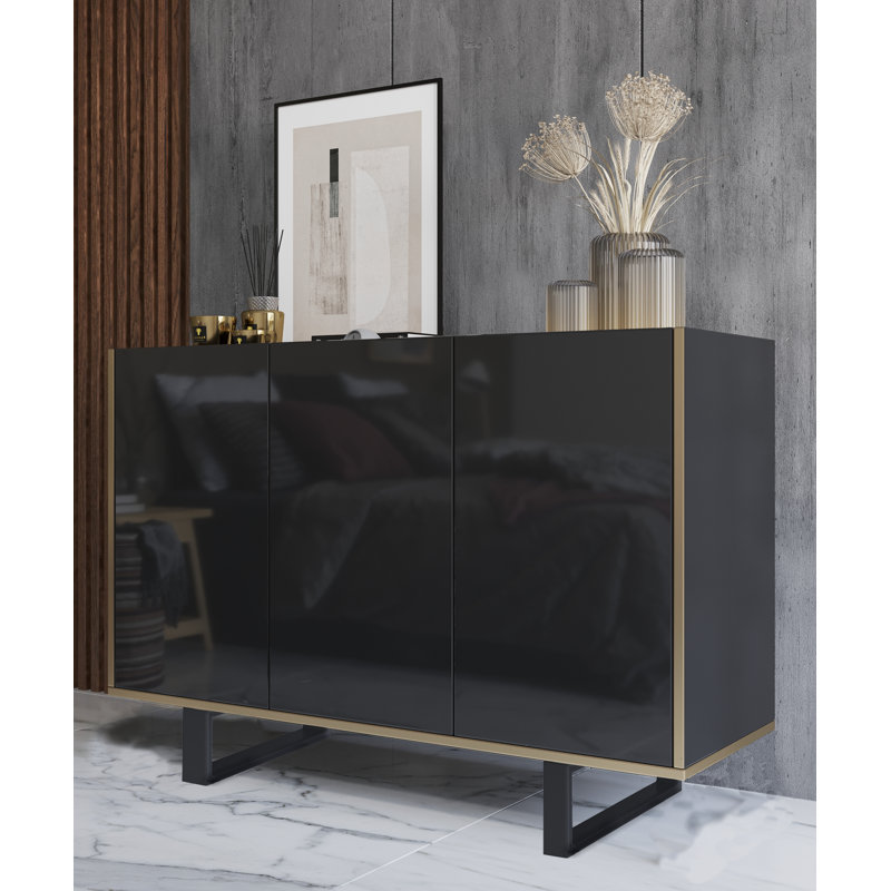 Buffet 53 po Wapello, Noir lustré