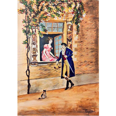 Roméo Juliette à la fenêtre | Acrylique sur toile