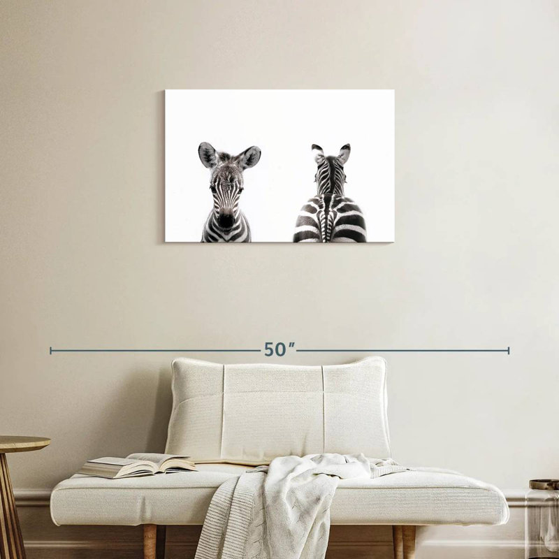 Zebra Front And Back Portrait, 20" H x 30" W