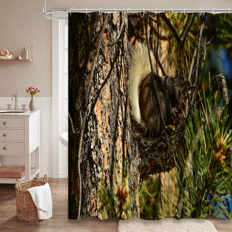 Rideau de douche à 12 crochets Squirrel Branch, L 72 po x l 72 po
