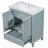 Kiryll 30'' Single Bathroom Vanity with Ceramic Top