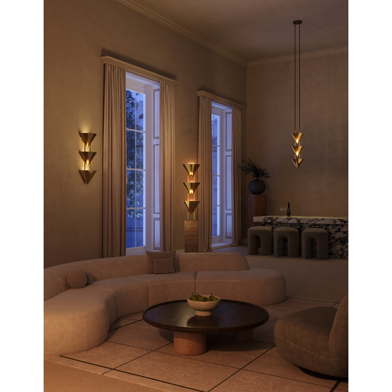 Versus 28-in Brass Wall Sconce, Brass