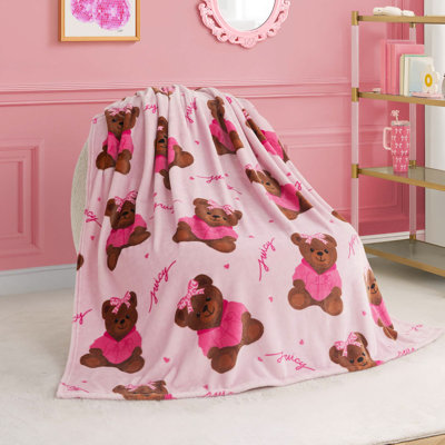 Juicy Couture 50" x 70" Plush Kids Throw Blanket