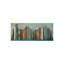 Bibliothèque avec thème livres et oiseaux, art mural non encadré, 48 x 24