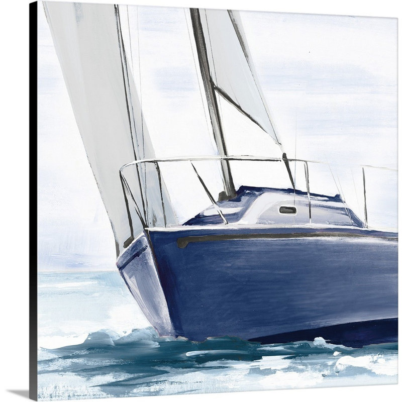 « sea faring life xi », peinture sur toile, Toile tendue, H 12 po x l 12 po x p 1,25 po
