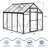 6x8FT Large Polycarbonate Greenhouse – Heavy-Duty Aluminum Frame Garden House with Lockable Door – 2 Adjustable Vents & Integrated Gutters – UV Protection & Wind Resistant Outdoor Grow Shed