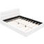 Grand lit plateforme tapissier en blanc avec construction en bois et tête de lit confortable, sans sommier tapissier, capacité de charge de 500 lb, taille de 81 po x 61 po - matériaux de conception élégante, ressort, longueur de 87,8 po-121098436