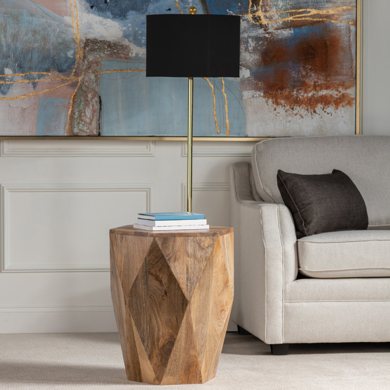 Medfield Solid Wood Block End Table