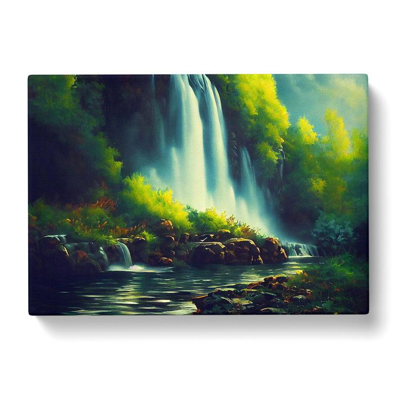 Eye Catching Waterfall - Wrapped Canvas, 50cm H x 76cm W x 3cm D
