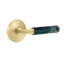Emtek Select Privacy Leverset, Watford Rosette, R-Bar Stem, Green Marble Handle, CF-1594441196