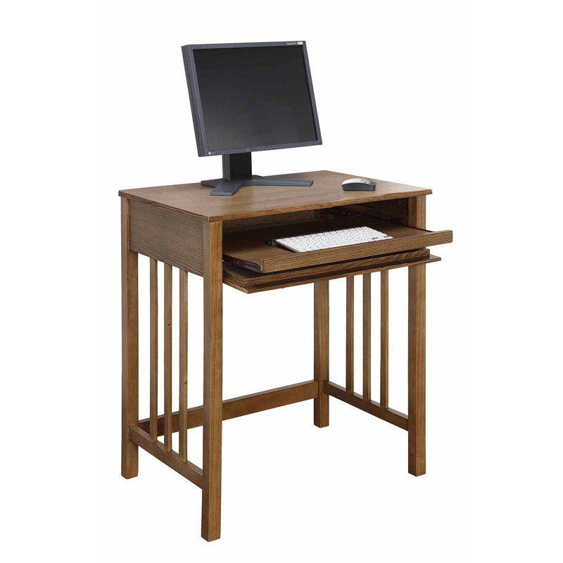 Meribelle Mission Desk with Keyboard Drawer, 30" H x 26" W x 18" D, Driftwood