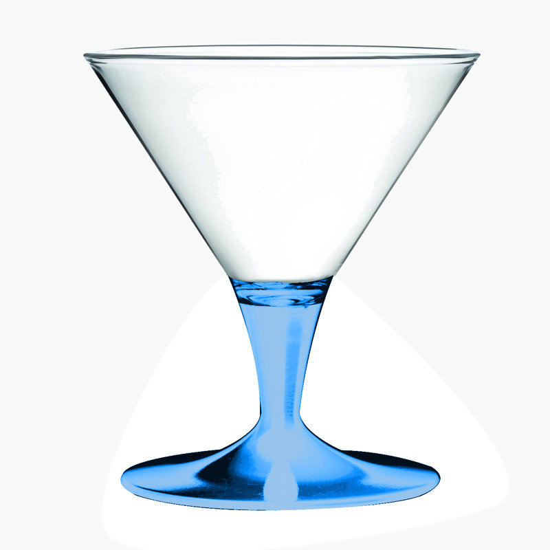 Polycarbonate Ice Cream Cup - 6 Pieces, Sapphire