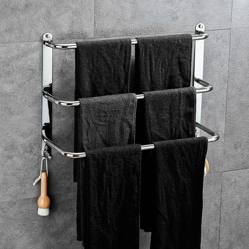 Kandra 40cm 3 Towel Bar, Silver