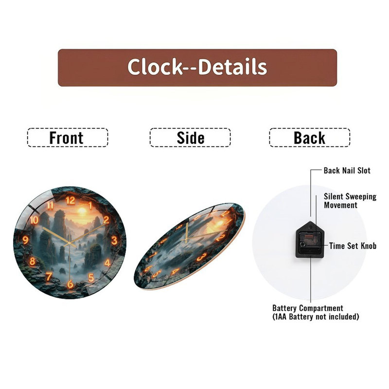 Horloge murale Sunrise Mountain