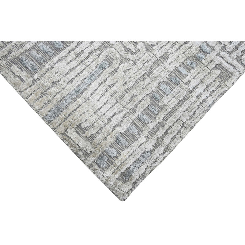 Geometric Area Rug in Silver/Gray, Rectangle 12' x 15'