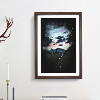'Mountain Below the Clouds' - Picture Frame Graphic Art Print