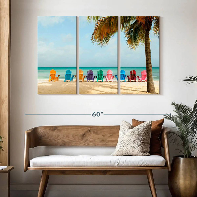 Gillir, chaises Adirondack à la plage, H 32 po x l 50 po