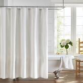 Gracie Oaks Cementon Striped Cotton Tailored 28'' W Cafe Curtain ...