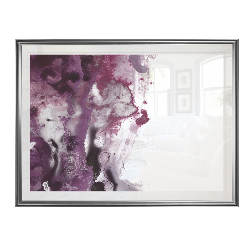 « orchidée wave iii », impression, H 20 po x l 24 po x P 1,5 po, Cadre argenté