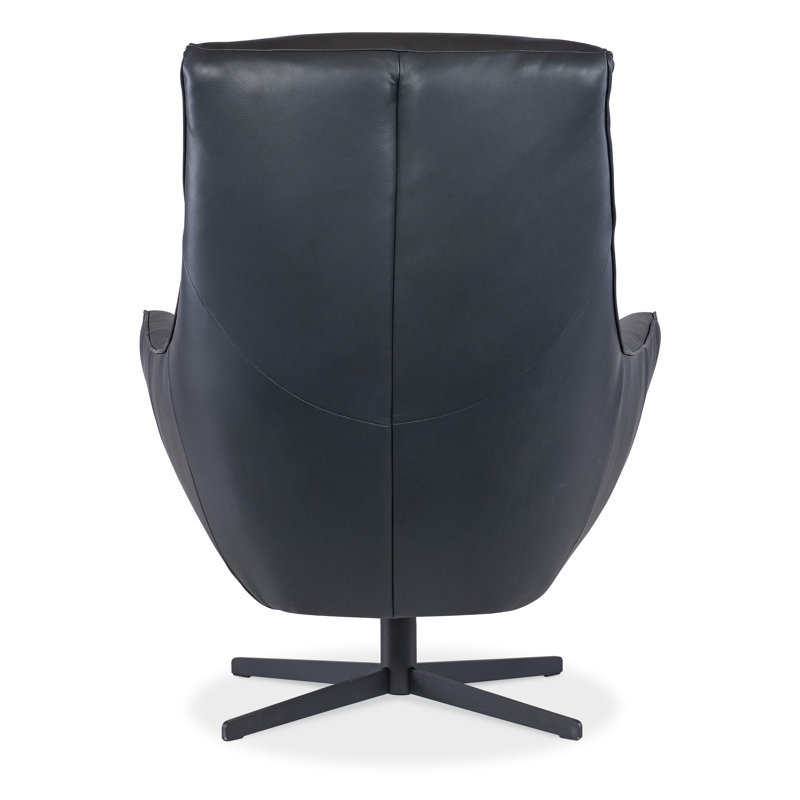 Hughes Swivel Chair, Salvo Denim Top Grain Semi-Aniline