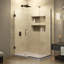 Unidoor Plus Frameless Pivot Rectangle Shower Enclosure with Fixed Panel-669962030-669962029