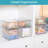 4 Pack Large Stackable Storage Drawers,Clear