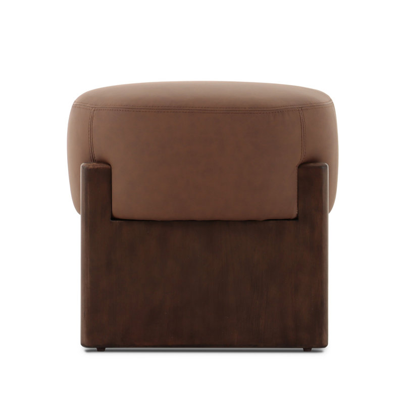 Orlando Accent Stool-Solema Cream, 20.25" H x 22.5" W x 22.5" D