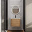 Meuble-lavabo moderne avec lavabo en céramique et porte à fermeture en douceur-132237718