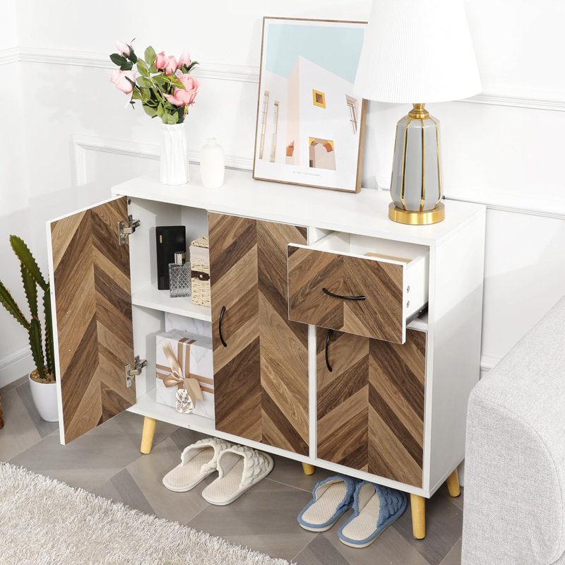 Kamyar 3 - Door Accent Cabinet, White
