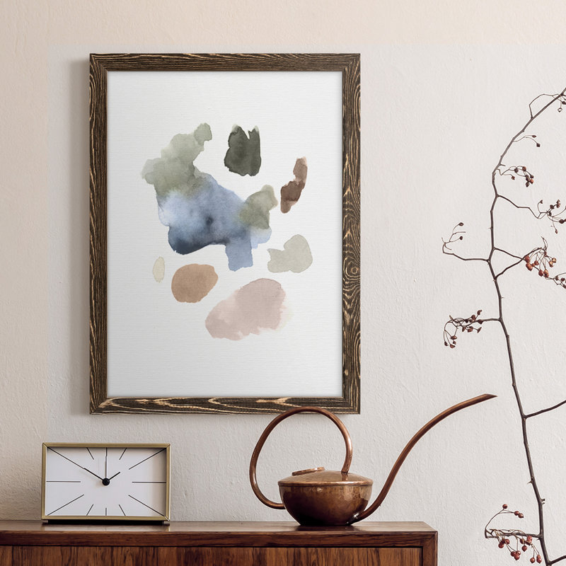 Toile encadrée de qualité supérieure «Fresh Start I» - prête à être accrochée, H 38 po x l 28 po x P 1 po, Noyer