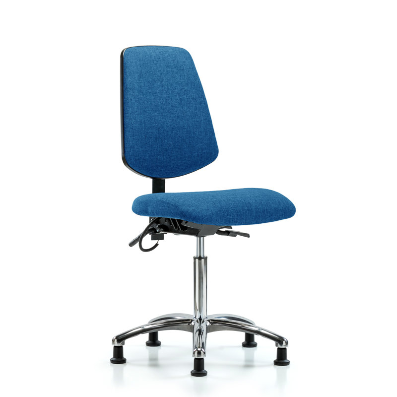 Chaise antistatique Lisette, Bleu, Patins, Inclus