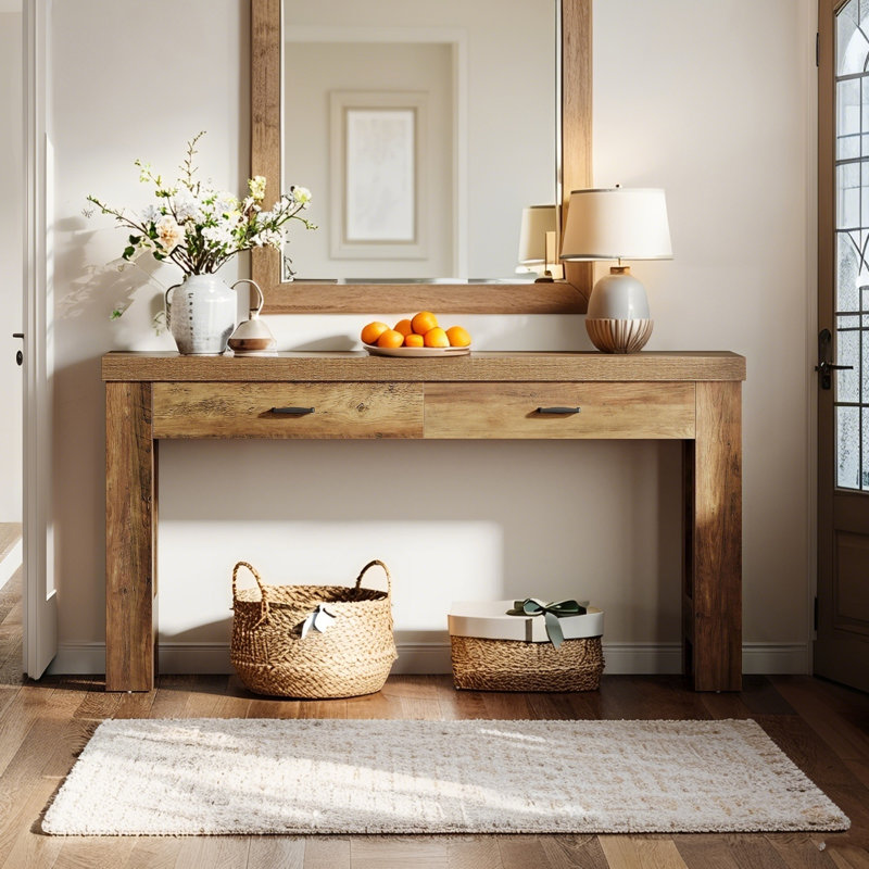 Console 63 po avec 2 tiroirs Farmhouse