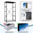 4 Drawer Dresser for Bedroom, Narrow Chest of Drawers, Wooden Top and Study Iron Frame 18"x37.5"-(WxH)