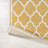 Trebol Moroccan Trellis Textured Weave Yellow/Cream Indoor/Outdoor Rug-1950646674