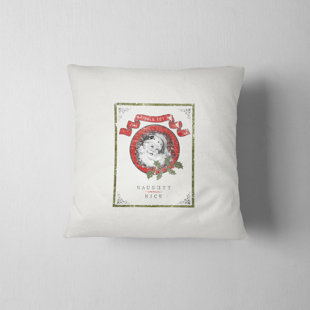 Naughty Nice Holiday Pillow Cover
