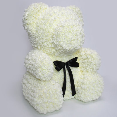 Ours en peluche avec boîte-cadeau Forever Rose Flower