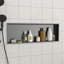 Niche de douche en acier inoxydable, noir bronze industriel-268447196